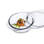 Thumbnail image #1 for Kadra Kitchenware Simax SX-6886/6896 Round Glass Casserole Dish with Glass Lid, 0.25 qt. Case of 12