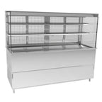 Thumbnail image #1 for RPI Industries Vienna VIAS5-27-R-SQ-SC-INS Self-Service Refrigerated Grab-and-Go Display Case, 69-7/8" W, Square Glass, Self-Contained