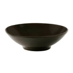 Thumbnail image #1 for G.E.T. Corona PA1942923324 Porcelain Asian Soup Bowl, 29-4/5 oz, 8-1/4" Diameter, Dark Brown Reactive Glaze Case of 2 Dozen