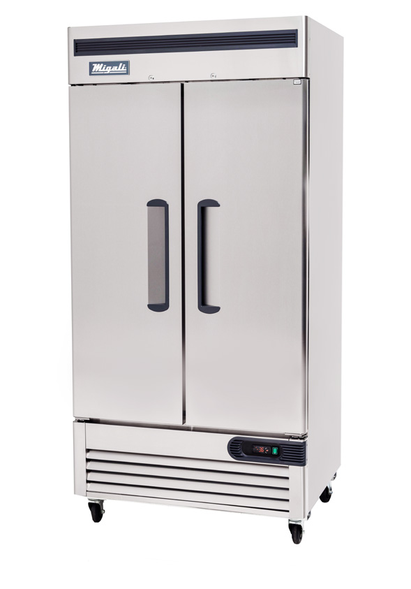 Product image #5 for Migali Competitor Series Two-Section Reach-In Refrigerator, 35 Cu. Ft., Bottom Mount, Solid Hinged Doors