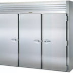 Thumbnail image #1 for Traulsen Spec-Line RRI332LPUT-FHS Three-Section Roll-Thru Reach-In Refrigerator, Self-Contained, Stainless Steel, Full-Height Hinged Doors