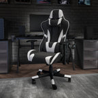 Thumbnail image #2 for Flash Furniture CH-187230-1-BK-GG High-Back Gaming Chair, Bonded Leather Upholstery, Adjustable Arms, Casters