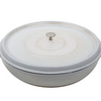 Thumbnail image #1 for G.E.T. Heiss CA-015-AWH/BK/CC 7.5 qt Cast Aluminum Braiser Pan, 14-3/4" Diameter, Induction-Ready, with Lid