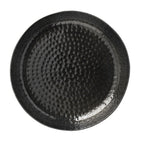 Thumbnail image #1 for TableCraft Products 10736 Round Aluminum Platter, 8-1/2" Diameter, Crackle Pattern, Black Powder-Coated Finish Case of 6