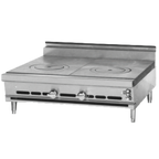 Thumbnail image #1 for Montague Company Legend C36-9A 36" Countertop Gas Range with Two Hot Tops, Stainless Steel Front and 4" Flue Riser