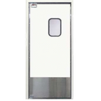 Thumbnail image #1 for Curtron Products Service-Pro® Series 30 SPD-30-L-4296 Single Swinging Door, 42 x 96 in, Tempered Aluminum Laminate, Window, Stainless Kickplate