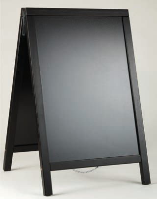Product image #2 for American Metalcraft Value Black Chalkboard Sandwich Board with Natural Wood Frame