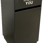 Thumbnail image #1 for ATSMFG ATS AT&S-TR1-BLK MFG 35 Gal Black Plastic Laminate Underbar Trash Receptacle with Front Swing Door