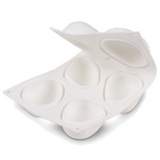 Thumbnail image #2 for JB Prince Silikomart M513 D Silicone Zen Baking Mold, 6-Cavity, White, 11-3/4 x 6-3/4 in