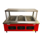 Thumbnail image #1 for SecoSelect SU6 Countertop Electric Food Warmer, 6-Compartment, Full-Size Pan Wells, Stainless Steel, Digital Temperature Control