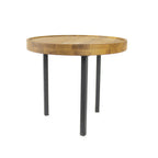 Thumbnail image #1 for Mikasa Hospitality (Lifetime Brands, Inc.) Select Concept BQ804L Round Wood Buffet Riser, Black, 3-Leg, 12.59"W x 12.59"D x 11.41"H