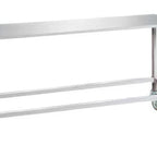 Thumbnail image #1 for Rotisol USA FlamBoyant 1400.6PR Stainless Steel Equipment Stand, Open Base, 54.13"W x 17.75"D x 24"H, 4 Casters (2 Locking)
