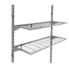 Thumbnail image #1 for SPG International Amco MX1236GR Wall-Mounted Wire Shelf, 34-1/2"W x 11-3/4"D, Gray Epoxy Finish, with 2 Support Arms
