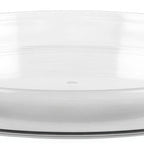Thumbnail image #1 for Libbey Infinium Wake 92393 Clear Round Tritan Serving Tray with Cut-Out Handles, 14-inch