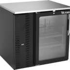 Thumbnail image #1 for Victory Refrigeration VBB36HC-G-B Back Bar Refrigerator, 1 Glass Door, Black Exterior, Stainless Steel Top, 36"W