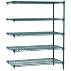 Thumbnail image #1 for Metro Super Erecta SA-2472K3-63-A5 Super Adjustable Super Erecta Wire Add-On Wire Shelving Unit, 72"W x 24"D x 63"H, 600 lb. capacity per shelf, 2000