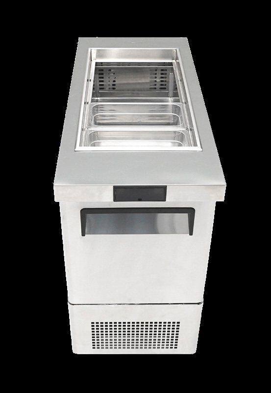 Product image #8 for Atosa Slim Stainless Steel 1-Section Sandwich Prep Table, 3.7 Cu. Ft., Bottom-Mount Self-Contained Refrigeration