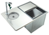 Thumbnail image #4 for Krowne 27-Inch x 20-Inch Drop-In Stainless Steel Water Station/Ice Bin with 8-Inch Push-Back Glass Filler