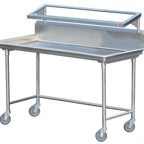 Thumbnail image #1 for Steril-Sil Company E1-STE-4H Two-Position Sorting Table, 75-1/2" x 30" x 54"H, 304 Stainless Steel, 4-Basket Overshelf