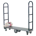Thumbnail image #1 for SPG International Kelmax 4G0251 U-Boat Platform Cart, 16 x 60 in Diamond Deck, Braced Uprights, Bottom Shelf, 2,000 lb Capacity