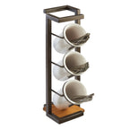 Thumbnail image #2 for Cal-Mil Sierra 3912-84 3-Cylinder Metal Display with Rustic Pine Accent, Bronze Finish