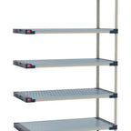 Thumbnail image #1 for Metro MetroMax 4 M4-2442GF-74-A5 Polymer Add-On Shelving Unit, 5-Tier, 24"D x 42"W x 74"H
