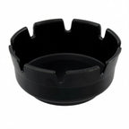 Thumbnail image #1 for Libertyware MEL263B Round Stackable Plastic Ashtray, Black, 3-3/4" Diameter x 1-3/4"H Case of 12 Dozen