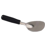Thumbnail image #1 for Browne USA Foodservice 571465 Ice Cream Spade, 9-4/5"L, One-Piece, Black Plastic Handle, Stainless Steel Blade