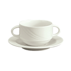 Thumbnail image #1 for Libbey Schonwald, Donna 9182730 Porcelain Handled Soup Cup, 9 oz, Two Handles, Non-Stackable