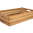 Thumbnail image #1 for Mikasa Hospitality (Lifetime Brands, Inc.) Select Concept BQ084L Medium Oak Cutlery Box, 10.78 x 16.53 x 4.52 in