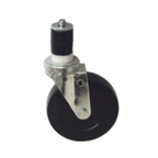 Thumbnail image #1 for Component Hardware CMS4-3KPN 3" Black Rubber Swivel Stem Caster, No Brake, 250 lb Capacity