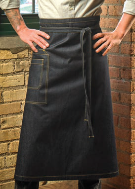 Product image #2 for Mercer Culinary M63201BKD Metro Edge® Chef Aprons & Kitchen Smocks