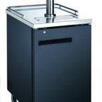 Thumbnail image #1 for Drago DRDK23 Direct Draw Beer Dispenser, 1 Column, 2 Faucets, Black Exterior, 1-2 Keg Capacity, 23.5"W x 30.4"D x 38.8"H
