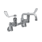 Thumbnail image #1 for Component Hardware Encore KL54-1012-SE4 Wall-Mount Commercial Faucet, 8" Centers, 12" Stainless Steel Swivel Spout, Compression Valves