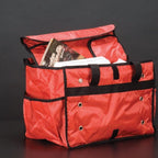 Thumbnail image #4 for American Metalcraft Deluxe PBSB1512 Red Nylon Sandwich Delivery Bag, 1 Compartment, 2 Side Pockets, 15 x 9 x 12 Inches Case of 10