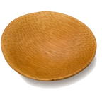 Thumbnail image #2 for JB Prince Comatec R649 Disposable Round Bamboo Dish, 2-1/4" Diameter, Natural, Biodegradable