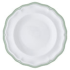 Thumbnail image #1 for Steelite International Folio, Porcelain 62585FP815 Round Porcelain Rim Pasta Bowl, 19 oz, 11" x 2", Triple Line Green 1 Dozen