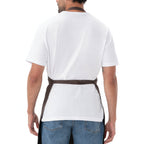 Thumbnail image #2 for Chef Works F8-ESP-0 Butcher Bib Apron, 34"L x 24"W, adjustable neck buckle, center-divided patch pocket, 65/35 poly/cotton, espresso