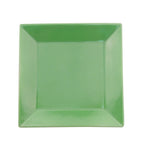 Thumbnail image #1 for CAC China Color Arts KC-21-G Square Ceramic Plate, 12-inch, Green 1 Dozen