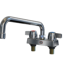 Thumbnail image #1 for NBR Equipment P3D4S14 4" Deck-Mount Faucet, 14" Swing Spout, Lead-Free, Ceramic Valves