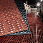 Thumbnail image #1 for Cactus Mat Vip 2521-C3 Anti-Fatigue & Anti-Slip Rubber Mat, 2'-5" x 3'-3", 1/2" Thick, Black, For Non-Grease Areas