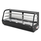 Thumbnail image #6 for Koolmore CDC-8C-BK 60-Inch Countertop Full-Service Refrigerated Display Case with Dual Sliding Glass Doors, Black, 2 Shelves