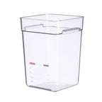 Thumbnail image #1 for CFS Brands Araven 91906 22 Qt Square Polycarbonate Food Storage Container with Integrated Label, Clear Case of 6