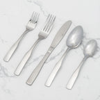 Thumbnail image #2 for Browne USA Foodservice Elegance 502703 Dinner Fork, 7-4/5", 18/0 Stainless Steel, Mirror Finish with Satin Finish Handles 1 Dozen