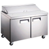 Thumbnail image #2 for Grista 60-Inch 2-Door Refrigerated Salad and Sandwich Prep Table, 15 Cu Ft, Rear-Mount Self-Contained