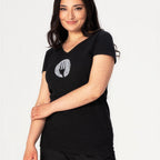 Thumbnail image #1 for Chef Works RD86-BLK-XL Women's Logo T-Shirt, Black, XL, 52% Cotton/48% Polyester