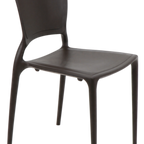 Thumbnail image #1 for Tramontina USA, Inc. 92236-109 Outdoor Plastic Restaurant Chair, Brown, Solid Back Case of 4