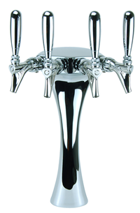 Micro Matic Anaconda 4-Faucet Glycol-Cooled Chrome Countertop Draft Tower