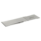 Thumbnail image #2 for Cal-Mil 3644-55 8 qt Rectangular Chafer Set with Hinged Stainless Steel Lift-Off Lid, Folding Metal Frame and Fuel Cell Rail