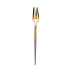 Thumbnail image #1 for Kadra Kitchenware Vikko Dine VF-SF15-VSG Two-Tone Silver & Gold 18/10 Stainless Steel Salad Fork, 7" Case of 144